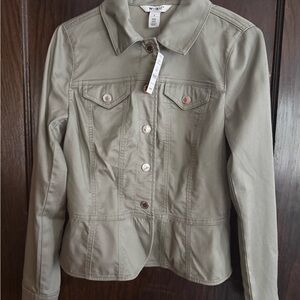 White House Black Market Sage Utility Jacket